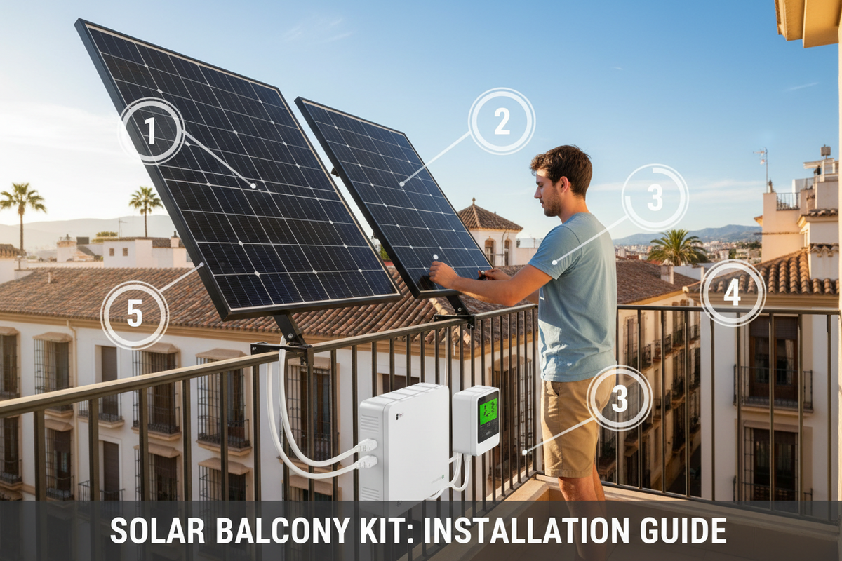 Instalar un kit solar para balcón: guía paso a paso