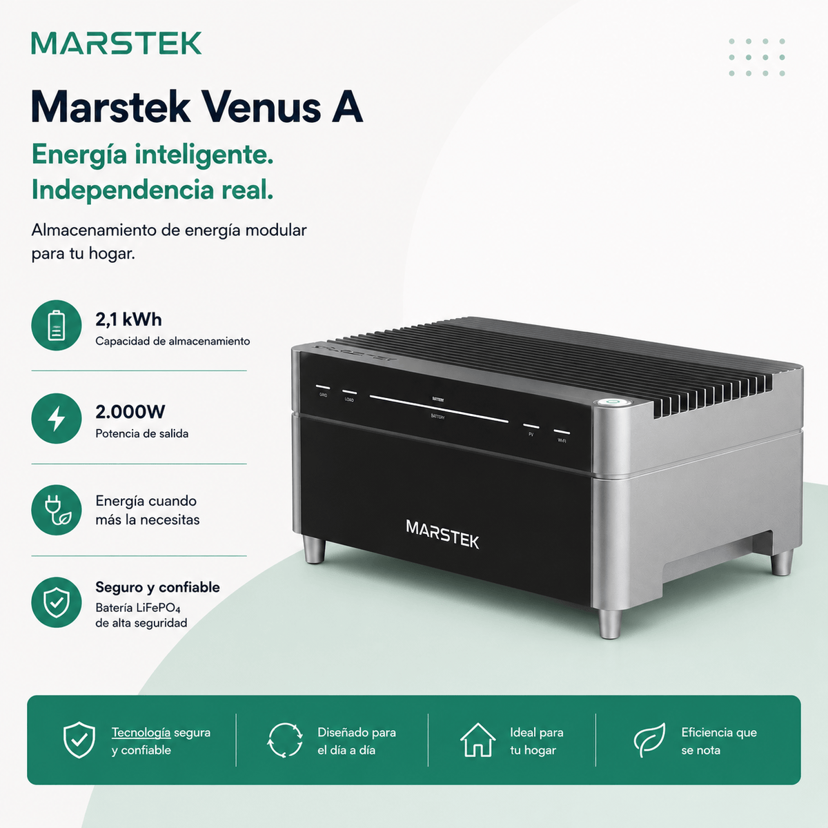Marstek Venus A batería solar todo en uno para balcón