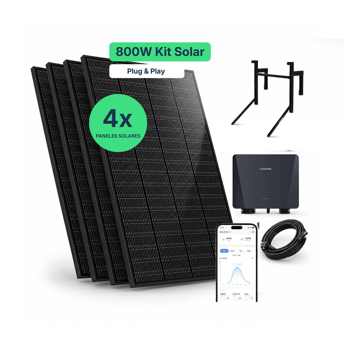Kit Solar 800W para Autoconsumo | Plug & Play