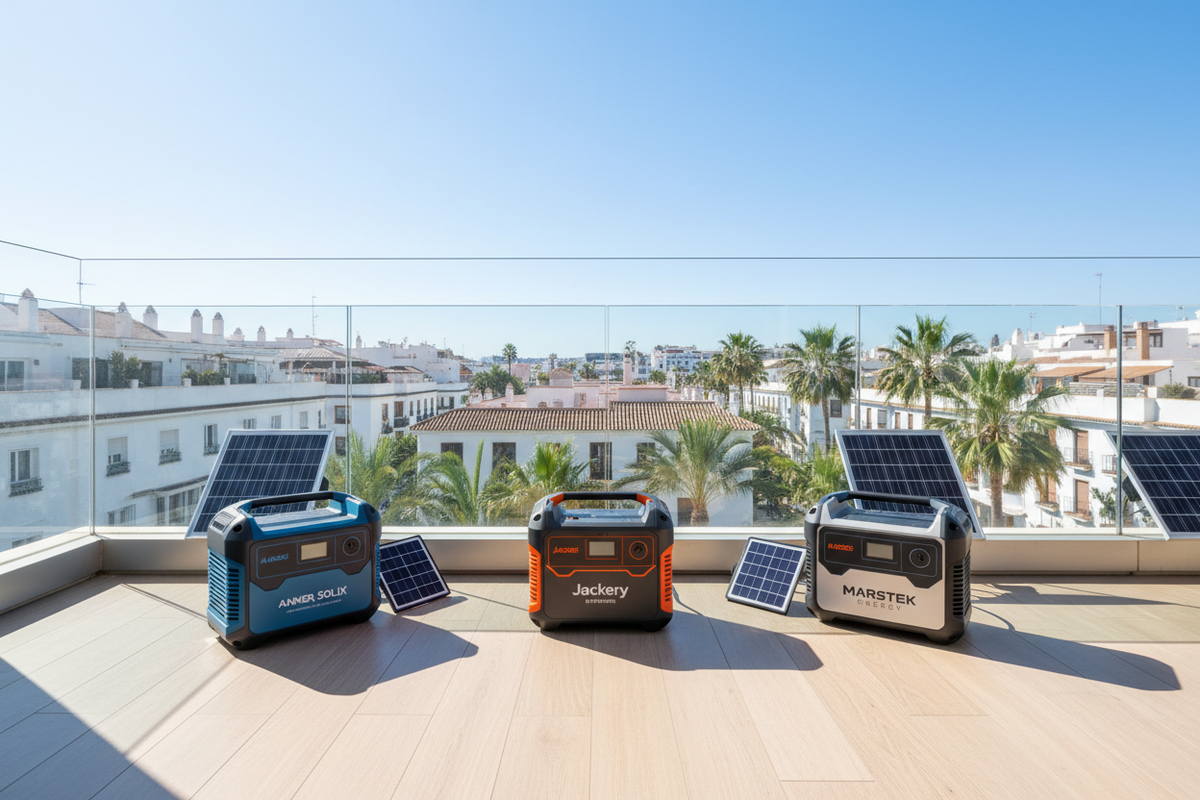 Baterías Solares para Balcón: Comparativa Completa Anker vs Jackery vs Marstek 2025