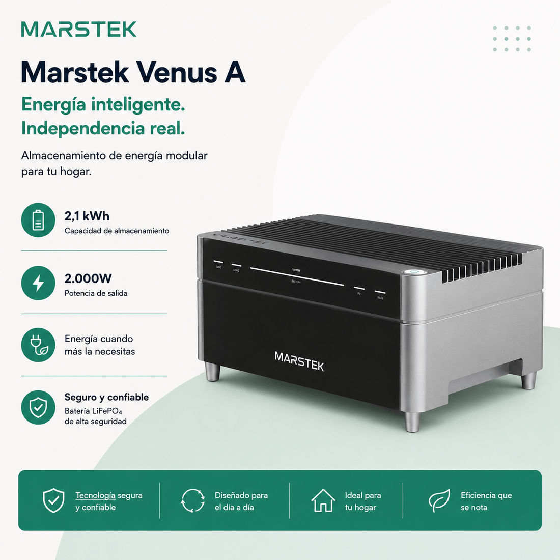 Marstek Venus A batería solar todo en uno para balcón