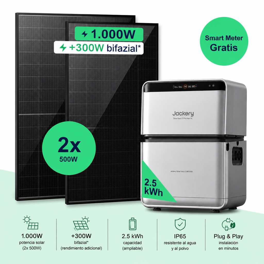 Solfuerza Starter 1.000 W + Jackery SolarVault 3 Pro