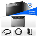 6000W Kit Solar con Batería - 12x Jolywood 500W Full Black bifacial y Anker Solix Solarbank 4 Pro