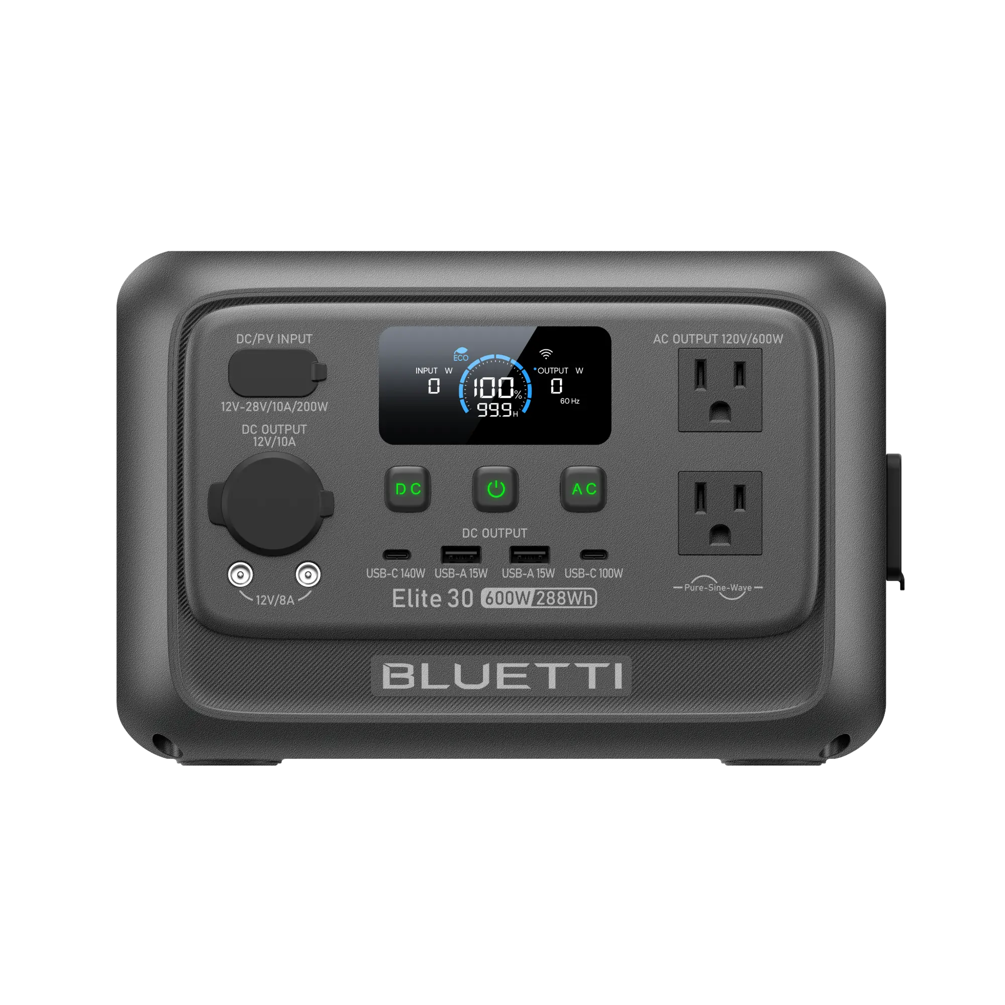 BLUETTI Elite 30 V2 Estación de Energía Portátil 288Wh