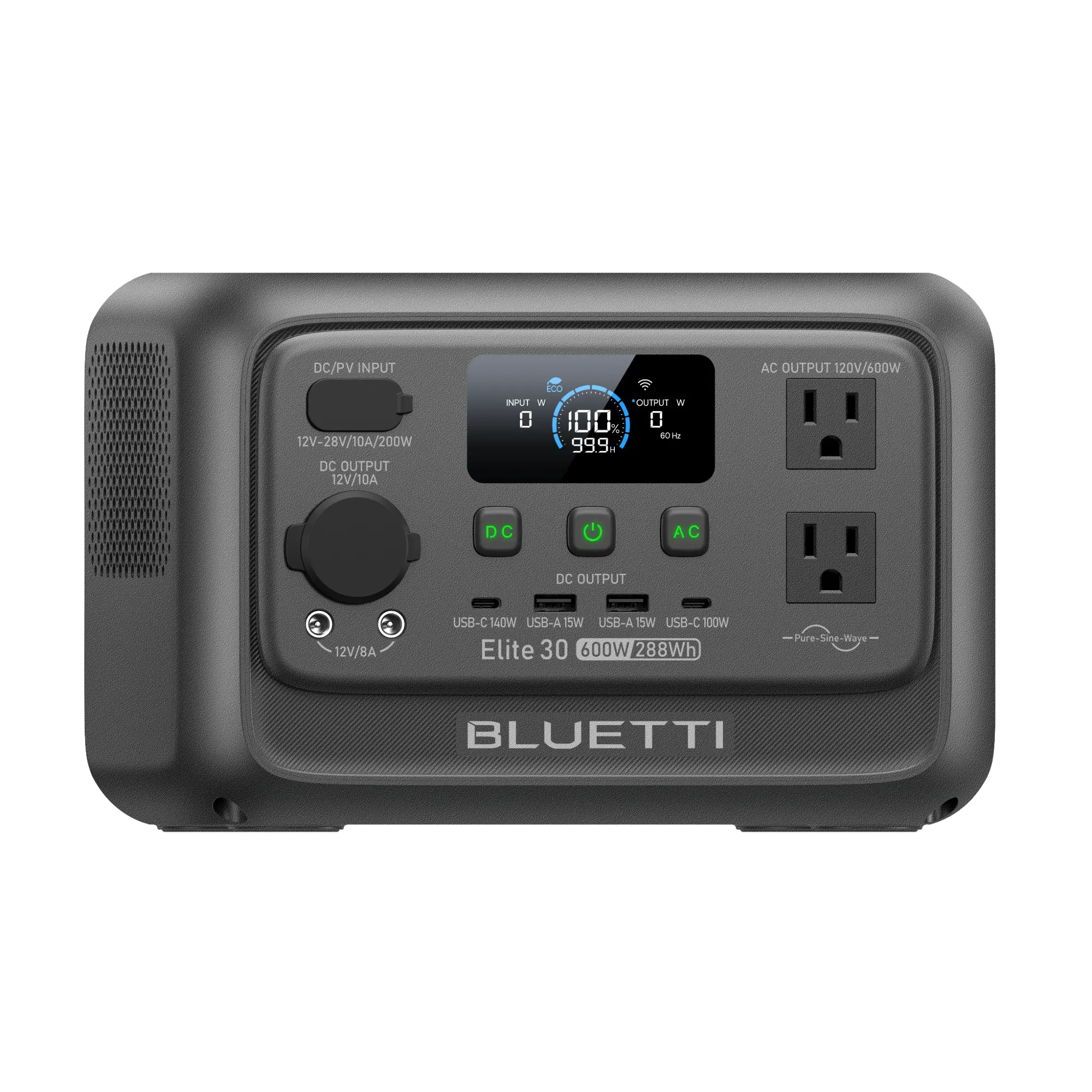 BLUETTI Elite 30 V2 puertos de salida