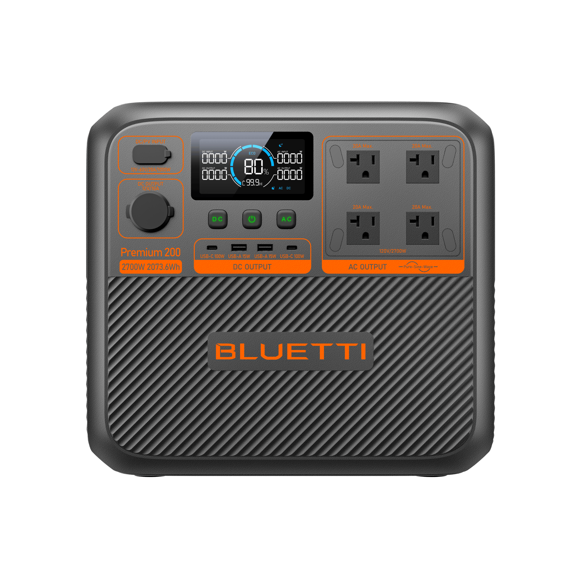 BLUETTI Premium 200 V2 Estación de Energía Portátil 2073Wh