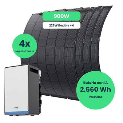 Kit Solar 900W con Batería Conow Lyra 2500 Pro para Autoconsumo | Plug & Play
