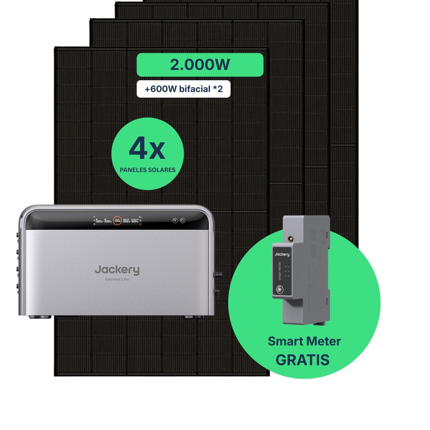 Solfuerza Starter 2.000 W + Jackery SolarVault 3 Pro | Plug & Play