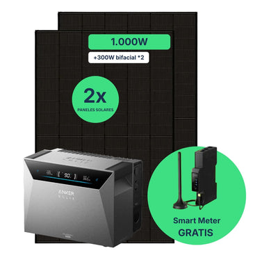 Kit Solar 1000W con Batería Anker SOLIX Solarbank 4 Pro para Autoconsumo | Plug & Play