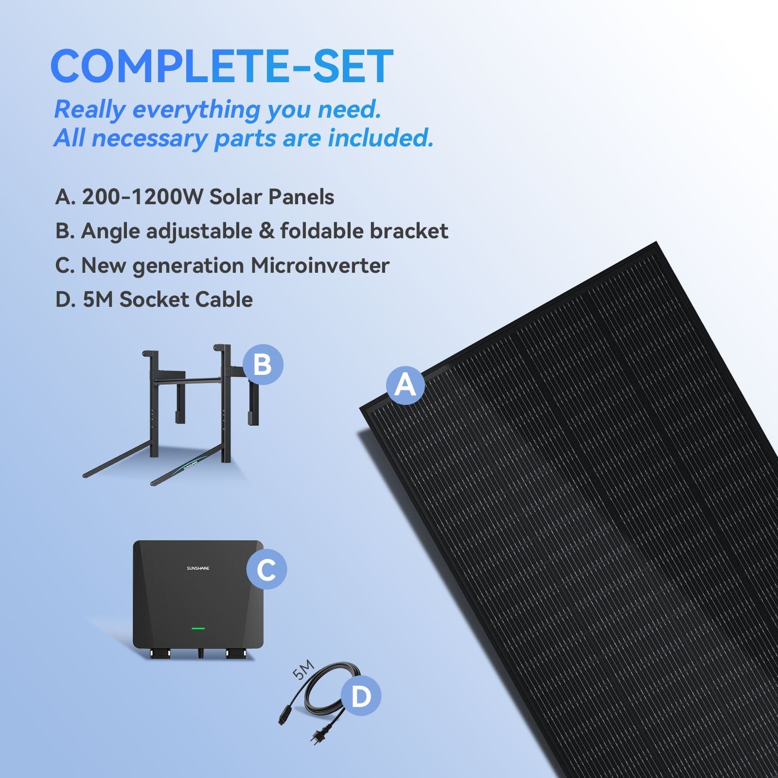Sunshare Ray instalación balcón hormigón