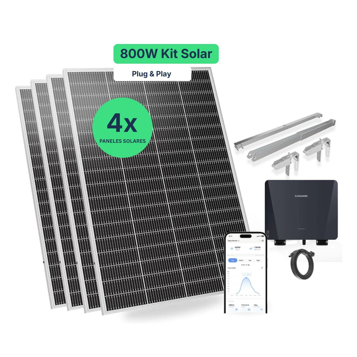 Kit Solar 800W RAY para Autoconsumo | Plug & Play