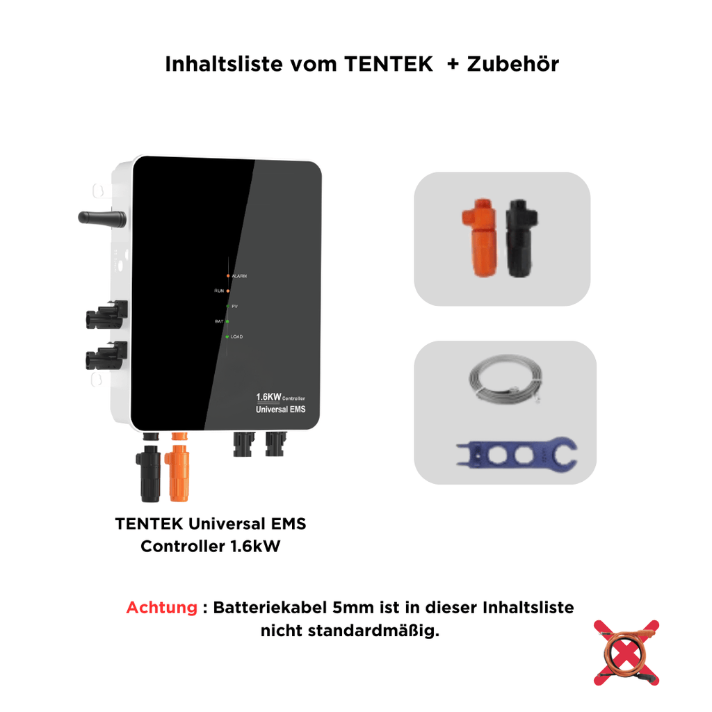 TENTEK EMS Controller 1,6kW certificado CE batería 48V LiFePO4
