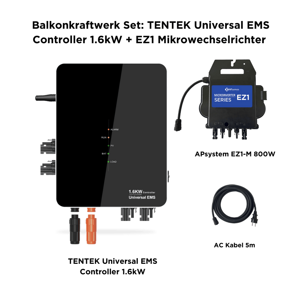 TENTEK EMS Controller 1,6kW + EZ1 sin Smart Meter kit batería solar