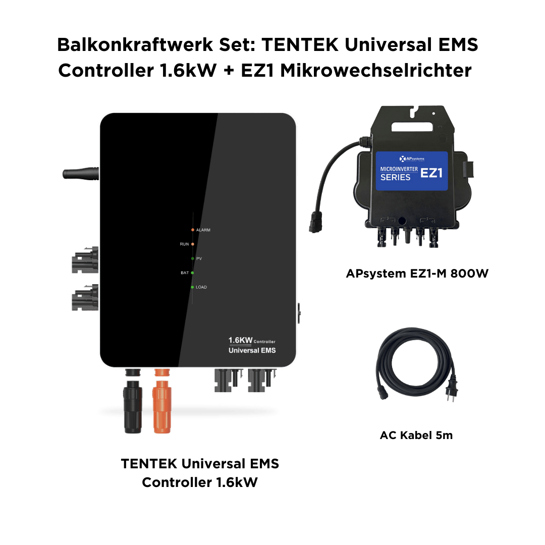 TENTEK EMS Controller 1,6kW + EZ1 sin Smart Meter kit batería solar
