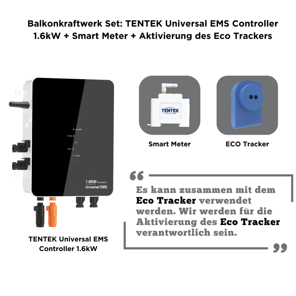 TENTEK EMS 1,6kW Smart Meter + Ecotracker sistema solar inteligente