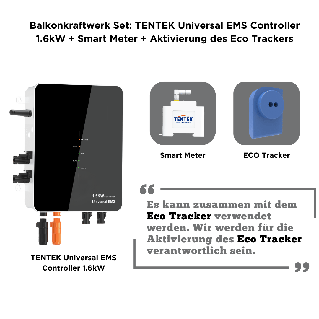 TENTEK EMS 1,6kW Smart Meter + Ecotracker sistema solar inteligente